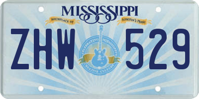 MS license plate ZHW529