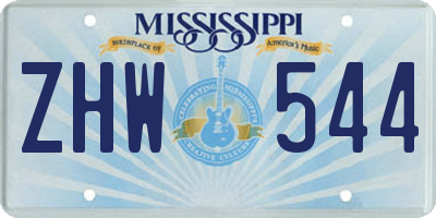 MS license plate ZHW544