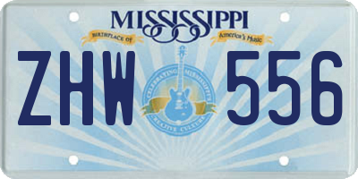 MS license plate ZHW556