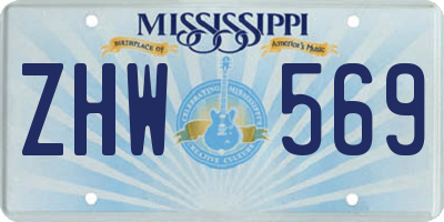 MS license plate ZHW569