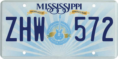 MS license plate ZHW572