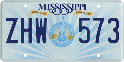 MS license plate ZHW573