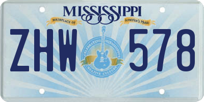 MS license plate ZHW578