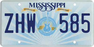 MS license plate ZHW585