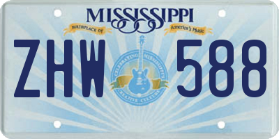MS license plate ZHW588