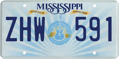 MS license plate ZHW591