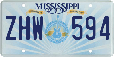 MS license plate ZHW594