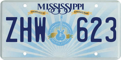 MS license plate ZHW623