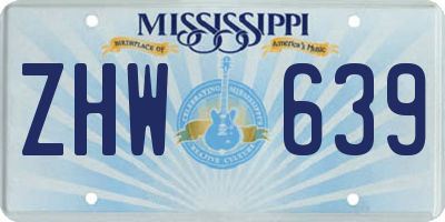 MS license plate ZHW639
