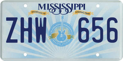 MS license plate ZHW656