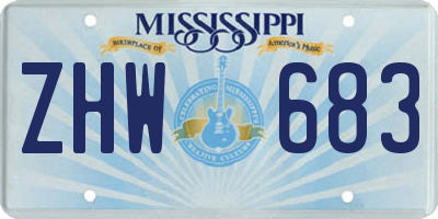 MS license plate ZHW683