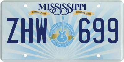 MS license plate ZHW699