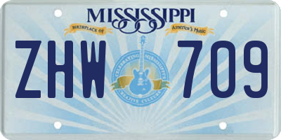 MS license plate ZHW709