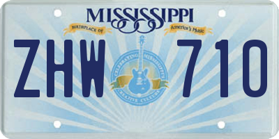 MS license plate ZHW710