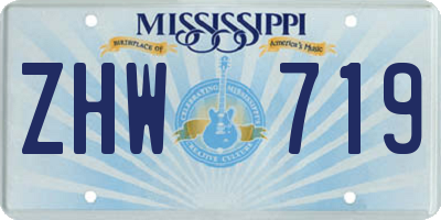 MS license plate ZHW719