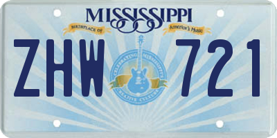 MS license plate ZHW721