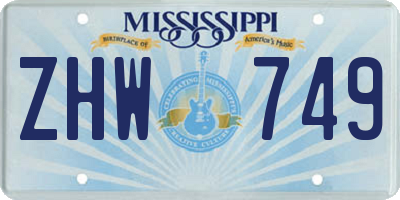 MS license plate ZHW749