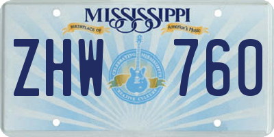MS license plate ZHW760