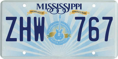 MS license plate ZHW767