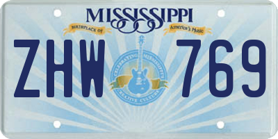 MS license plate ZHW769