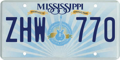 MS license plate ZHW770