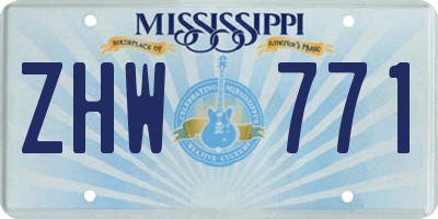 MS license plate ZHW771