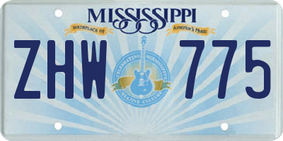 MS license plate ZHW775