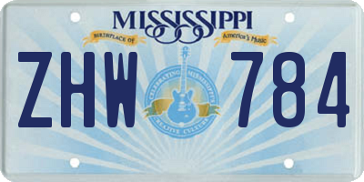 MS license plate ZHW784