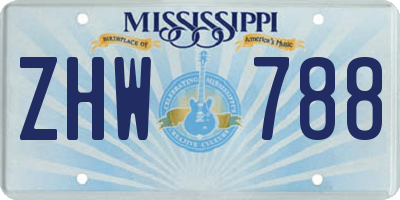 MS license plate ZHW788
