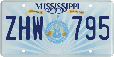 MS license plate ZHW795