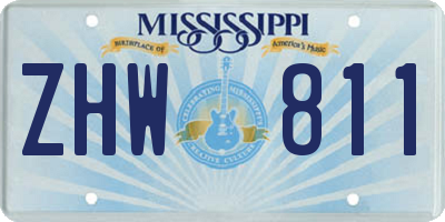 MS license plate ZHW811