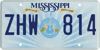 MS license plate ZHW814