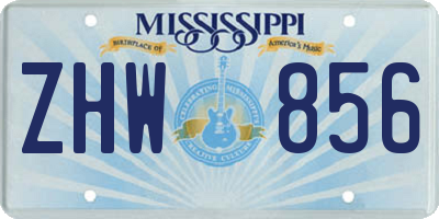 MS license plate ZHW856