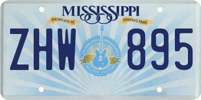 MS license plate ZHW895