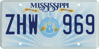 MS license plate ZHW969