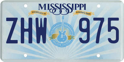 MS license plate ZHW975