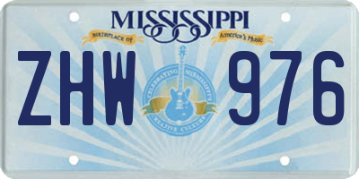MS license plate ZHW976