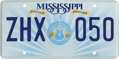 MS license plate ZHX050