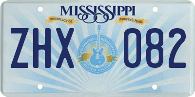 MS license plate ZHX082