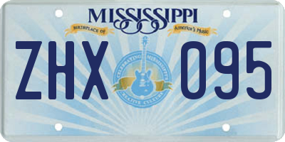 MS license plate ZHX095