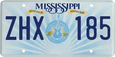 MS license plate ZHX185
