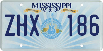 MS license plate ZHX186