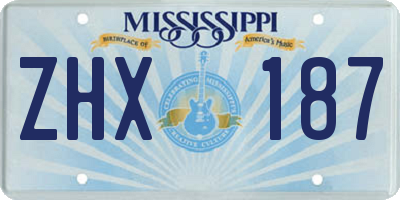 MS license plate ZHX187