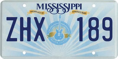 MS license plate ZHX189