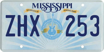 MS license plate ZHX253