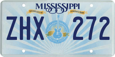 MS license plate ZHX272