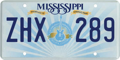 MS license plate ZHX289