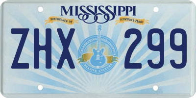 MS license plate ZHX299