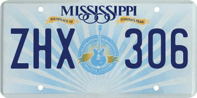 MS license plate ZHX306