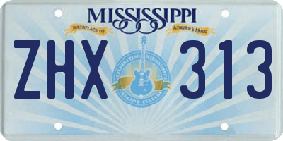 MS license plate ZHX313